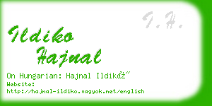 ildiko hajnal business card